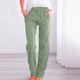 thumbnail image 2 of Pantalones de mujer de cintura alta y pierna ancha con cordón elástico - Poliéster, estilo informal, bolsillos - S-XXL, 2 of 5