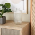 thumbnail image 2 of DecMode 11" Ribbed Glass Vase, 2 of 13
