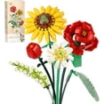 thumbnail image 1 of ShenMo Mini Bricks Flower Bouquet Building Sets, Artificial Flowers, DIY Unique Decoration Home, 568 Pieces Botanical Collection for Ages 8-12 yrs Old Girl for Gift（Not Compatible with Legos Set, 1 of 7