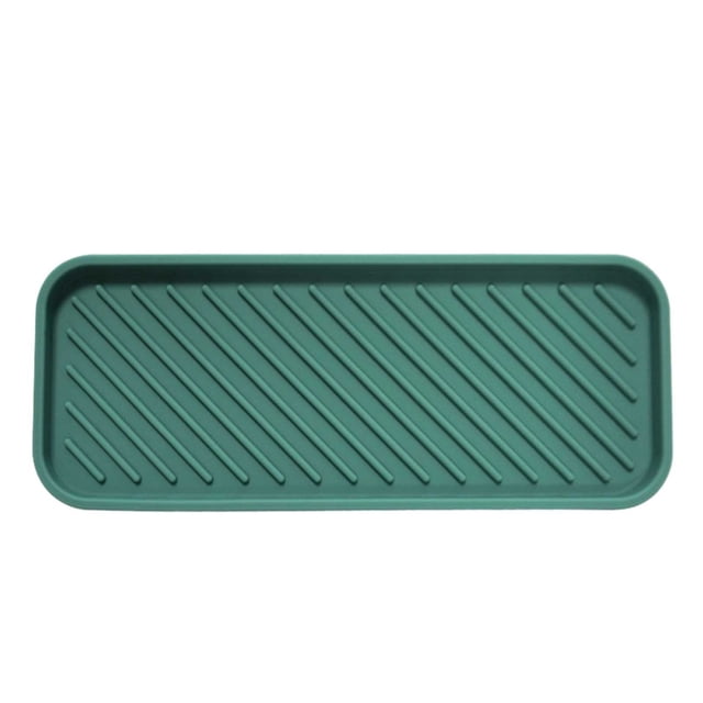 Small Rectangular Silicone Drain Pad for Kitchen Use Versatile Soap Drain Rack for Efficient Water and Quick Drying Solutions