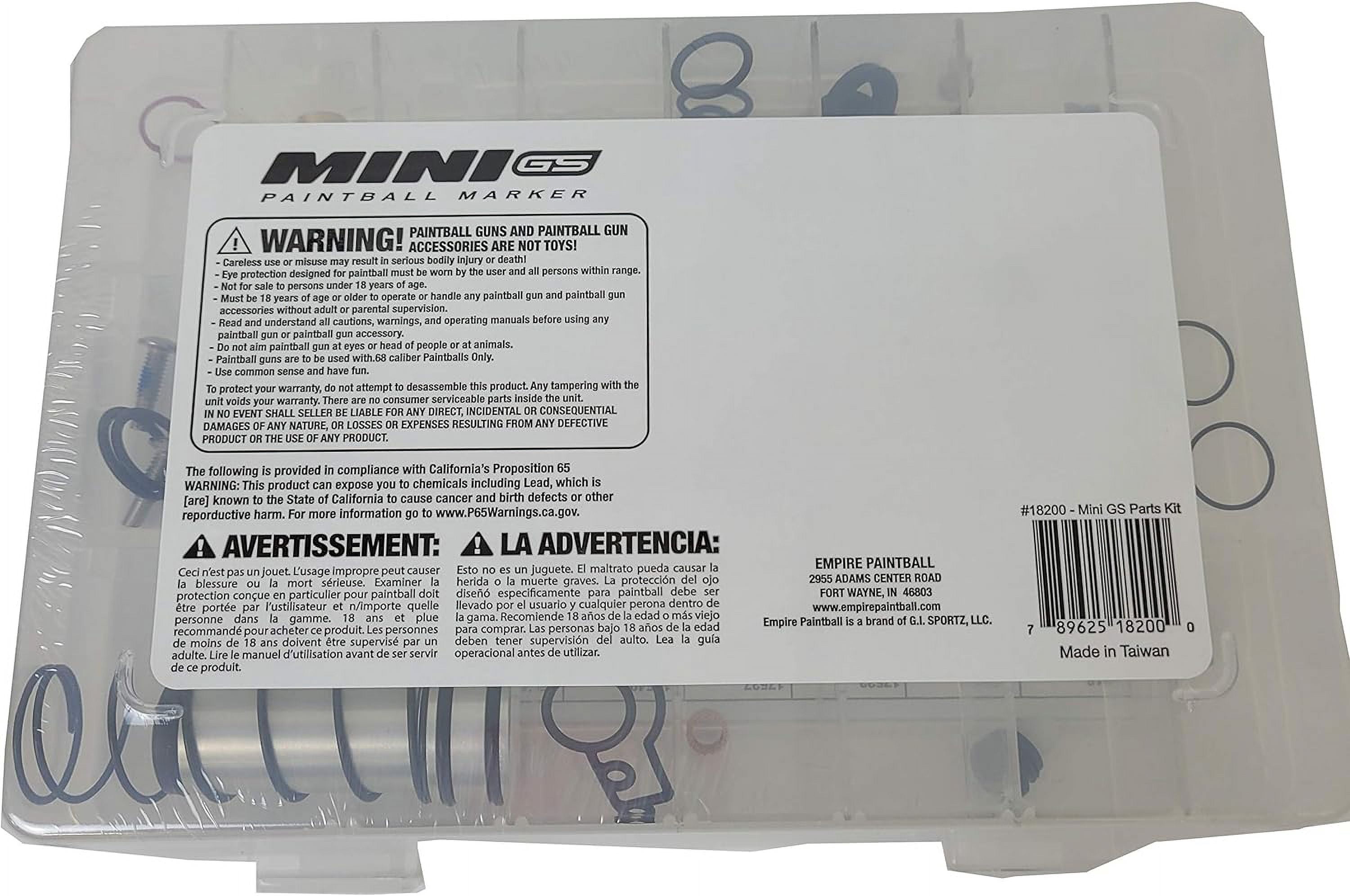 Empire Mini GS Paintball Marker Replacement Parts Kit