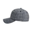 thumbnail image 2 of WITHMOONS Plaid Checked Baseball Cap Winter Soft Outdoor Dad Hat YZ10098 (Grey), 2 of 5
