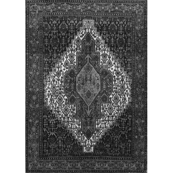 Ahgly Company Indoor Rectangle Persian Gray Traditional Area Rugs, 5' x 8'