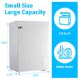 thumbnail image 6 of WANAI 3.5 Cu.ft,Chest Freezer,Deep Freezer,Removable Storage Basket Freezer,White, 6 of 10