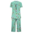 thumbnail image 5 of Njagoc3 Women's Short Sleeve Floral Print Pajama Set - Patterned, Casual Style, Summer & Sleep Wear, 5 of 6
