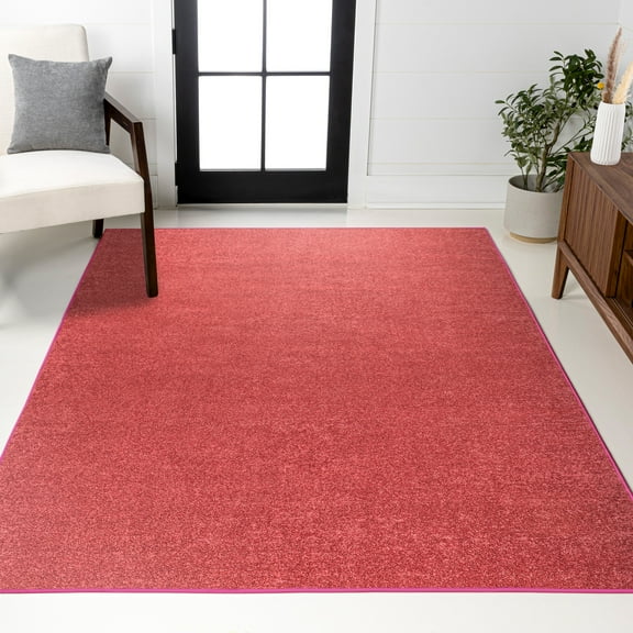 JONATHAN Y SUPERSOFT 10 x 14 Area Rug, Haze - Red, SEU100E-14
