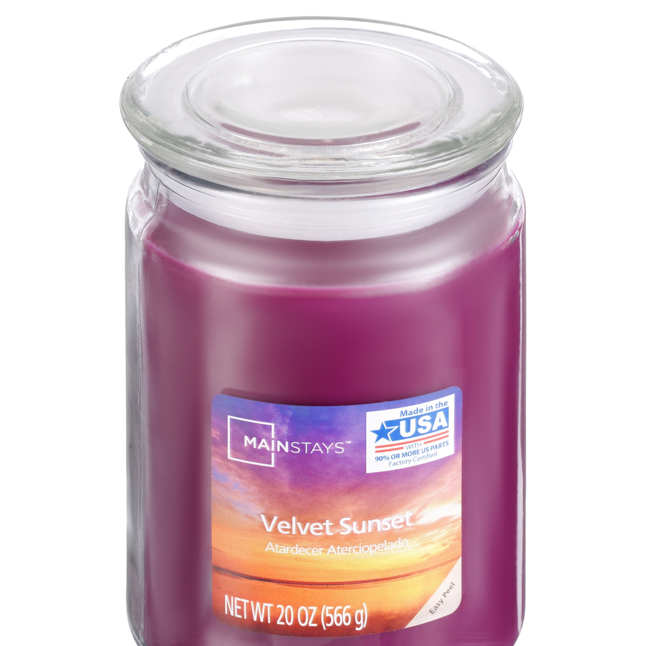 Mainstays Velvet Sunset Single-Wick Jar Candle, 20 oz.