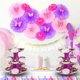 thumbnail image 3 of TRKIYQC Soporte redondo para cupcakes de 3 niveles, soporte de postre de cartón reutilizable para bodas, cumpleaños, baby shower TRKIYQC casual, 3 of 8