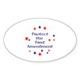 thumbnail image 1 of CafePress - Protect The First Amendment Sticker - Sticker (Oval), 1 of 1
