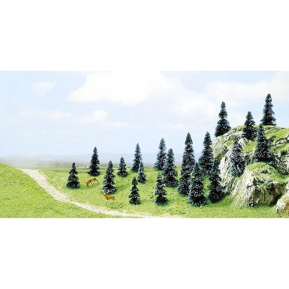 Busch HO/N/O/S Scale Pine/Evergreen Trees (1-9/16 to 3-1/2" Tall) 20-Pack