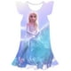 Disney Frozen Elsa robe imprimée filles Elsa princesse robe robes de fête de noël bébé fille vêtements congelés vêtements pour tout-petits – image 3 sur 5