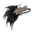 thumbnail image 4 of Diadema de plumas para mujer, diadema para disfraz de los años 20 y 30, tocado Escribe un, 4 of 9