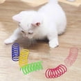 thumbnail image 7 of LEHOZIHEQ Cat Spring Toys, Bouncy Coil Kitty Cats Spiral Spring Toy, Colorful Plastic Spring Coils Attract Cats to Swat, Bite, Cat Toys for Indoor Cats for All Breeds, 7 of 7