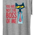 thumbnail image 3 of Pete The Cat - You Are Not The Boss Of Me  - Women's Short Sleeve Graphic T-Shirt, 3 of 6