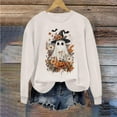 thumbnail image 4 of Womens Crewneck Sweatshirts Halloween Printed Shirts Fall Winter Long Sleeve Sweaters Casual Blouses Loose Sweatshirt Pullover Top Halloween Costumes, 4 of 4