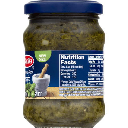 Barilla Rustic Basil Pesto Pasta Sauce, 6.5 oz