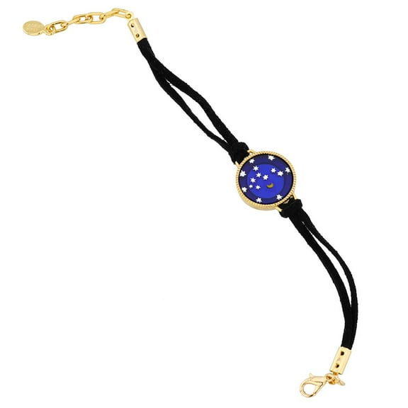 GlassOfVenice Rosetta Murano Glass Millefiori Bracelet - Starry Night