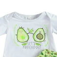 thumbnail image 3 of KEINXS Baby Girls Boys Avocado Printed Romper Tops Pants Summer Outfits, 3 of 5