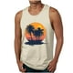thumbnail image 2 of Camiseta sin mangas de cuello redondo para hombre, blusa informal de verano sin mangas con estampado de cuello redondo para hombre, 2 of 5