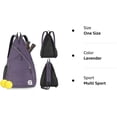 thumbnail image 6 of A11N SPORTS Adult Pickleball Reversible Crossbody Sling Bag/Backpack, Lavender, 6 of 8