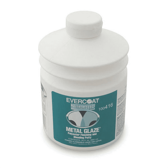 Fibre glass Evercoat METAL GLAZE 100416 Polyester Finishing and Blending Putty, 30 oz Pump, Thixotropic Liquid
