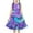 Sky Blue, variant on Butterfly Print Dance Dress for Girls 4-14 Years - Sleeveless Performance A-Line Dress with Elastic Waist Mid Length Pleated Dress