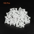 thumbnail image 2 of Cable Tie Base Saddle Type Mount Wire Holder Permanently Anchor To Wall Desk 23x16x10mm White 5mm Hole 100 pcs, 2 of 4
