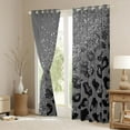 thumbnail image 3 of Castle Fairy Adults Leopard Cheetah Print Glitter Black Out Curtains,Sparkling Sequin Print Curtains Pack of 2 (42x63 Each),Abstract Gradient Bedroom Curtains,Microfiber Bedroom Decor, 3 of 6