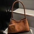 thumbnail image 3 of MDUKONU Suede Shoulder Bag for Women, Leather Handbags Tote Bag, Elegant Clutch Top Handle Satchel Purse Work Travel, 3 of 4
