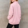 thumbnail image 5 of PLHWHYQ Girls' Zip Neck Hoodie for Little Girls – Cozy Kids' Casual Sweatshirt with Stand Up Collar Lightweight Winter Layer Pink 11-12 Years, 5 of 8
