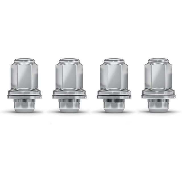 White Knight 5307L-4 Écrou à Ergots Long Chromé avec Rondelle pour Toyota/Lexus - 4 Pièces