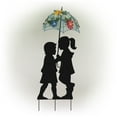 thumbnail image 3 of Alpine Corporation Solar Girl and Boy Silhouette with Umbrella Decor with LED Lights, 3 of 12