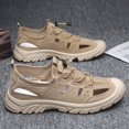 thumbnail image 3 of Sandalias para hombre, calzado de senderismo al aire libre, zapatillas de punta cerrada, cómodas, para playa, pescador, deportes de verano (27 cm), 3 of 4
