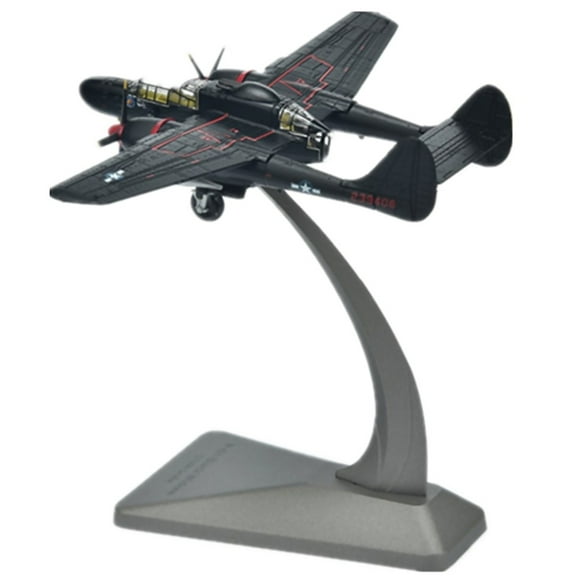 Metal Airplane Models WWII USAF P-61 Black Widow Bomber Aircraft Model 1/144 Scale Simulation Fighter Attack Plane Model