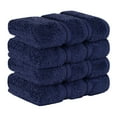 thumbnail image 5 of American Soft Linen Luxury 4 Piece Washcloth Set, 100% Cotton Turkish Washrags and Washcloths, Navy Blue, 5 of 6