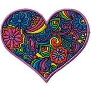 C&D Visionary Patch, Paisley Heart, 3.75" x 3"