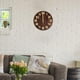 thumbnail image 4 of Reloj de pared de madera, reloj decorativo, silencioso, creativo, rústico, redondo, reloj silencioso para estudio, baño, hogar, sala de estar, 4 of 9