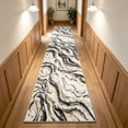 thumbnail image 3 of Runner Rugs for Hallway, Yamaziot 2'x10' Abstract Runner Rug, Washable Non Slip Blue Modern Bedroom Carpet Accent Rug Kitchen Runner Laundry Room Mat, 3 of 7