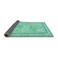 thumbnail image 2 of Ahgly Company Indoor Round Persian Turquoise Blue Traditional Area Rugs, 5' Round, 2 of 4