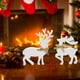 thumbnail image 1 of XWSHYW Decoraciones para El Hogar Adornos Navideños Reno de Madera Blanco Manualidades Armario Alféizar Decoración Festiva para El Hogar, 1 of 5