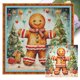 thumbnail image 1 of Hilo Algodón Bordado Punto Cruz Pan Navideño Impreso 11CT 40x40cm, 1 of 9