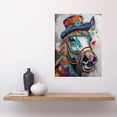 thumbnail image 2 of Horse Hippie in Multicoloured Bridles and Top Hat Large Wall Art Poster Print Thick Paper 18X24 Inch, 2 of 5