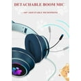 thumbnail image 5 of ULTREND Casque de Jeu à DEL Chat Lumineux RVB pour Appareils Mobiles/console de Jeu/PC/ordinateur Portable avec Réduction du Bruit et Casque Filaire avec Microphone Détachable. (Noir), 5 of 5