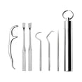 thumbnail image 2 of DPTALR Stainless Steel Toothpick Set (6 Pieces) Portable Cleaning Tool, 2 of 9