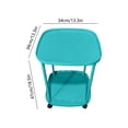 thumbnail image 3 of Narrow Rolling Mobile Side Table with Wheels, Slim Storage Cart for Bedroom Living Room Couch Bedside, 3 of 6