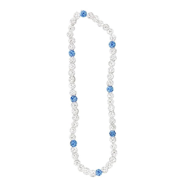 CAIROYAR Collar de colección Ice de TPALPKT, collar brillante de béisbol, collar de cuentas de arcilla con diamantes de imitación brillantes, joyería de inspiración atlética para jugadores de béisbol