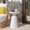 White, variant on 15" Outdoor End Table, Patio Side Table, Outdoor Accent Table With Pedestal Flared Design Modern Iron For Patio Garden Backyard, Black