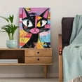 thumbnail image 5 of Abstract Cat Decorative Painting/Canvas Art， Suitable for Living Room， Bedroom， Dining Room， Kitchen，tel Decoration， Modern Home Decor Artwork., 5 of 8