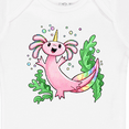 thumbnail image 4 of Inktastic Axolotl Unicorn with Rainbow Tail, Bubbles and Seaweed. Boys or Girls Baby Bodysuit, 4 of 5