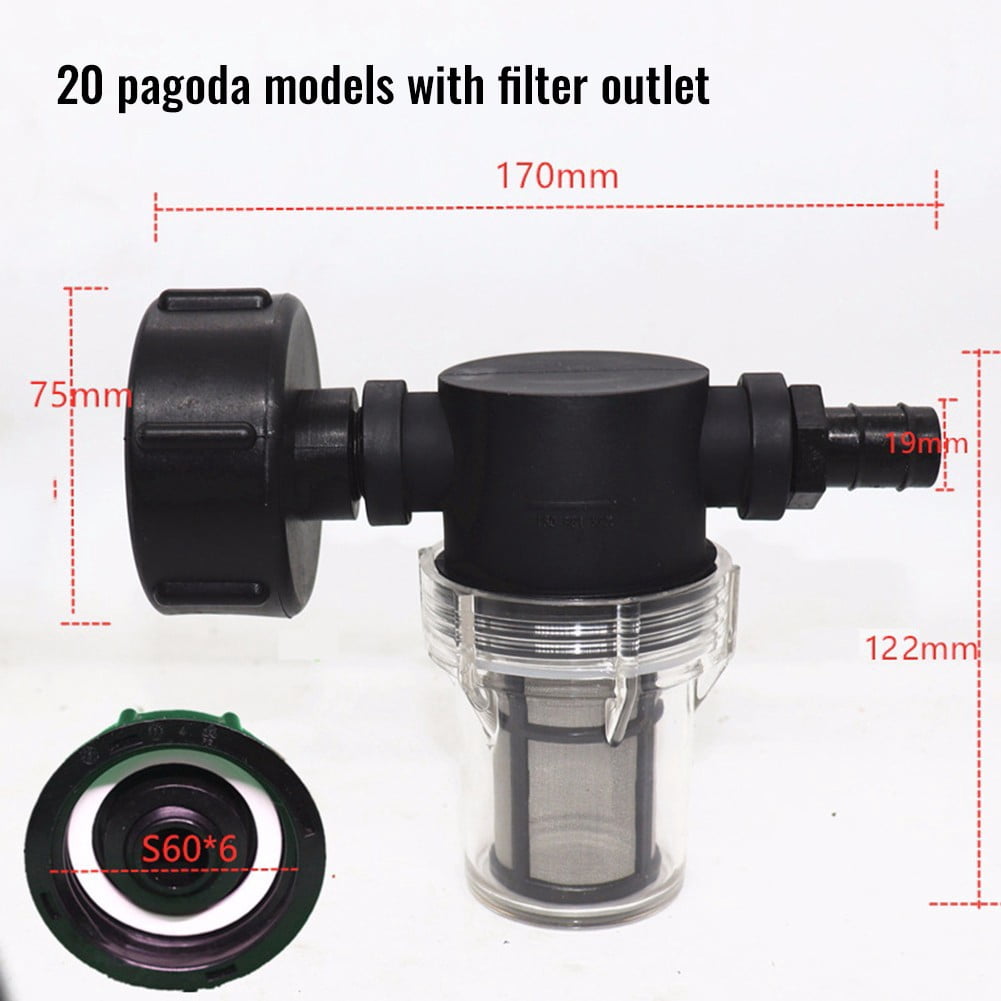 IBC Rain Barrel Filter Hose Connector Water 100 Mesh Stainless Steel Strainer